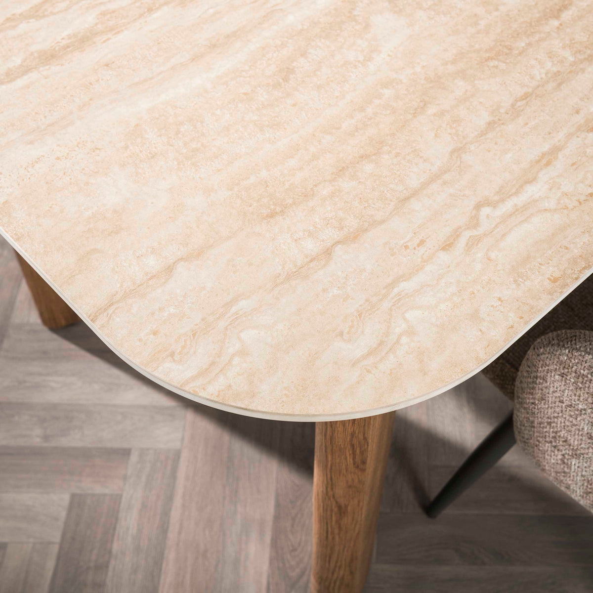 Esstisch Romano Curvo 180cm / Keramik travertin
