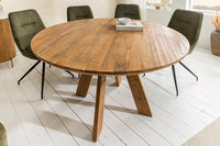 ART WOOD Runder Esstisch 140cm braun massiv Mangoholz