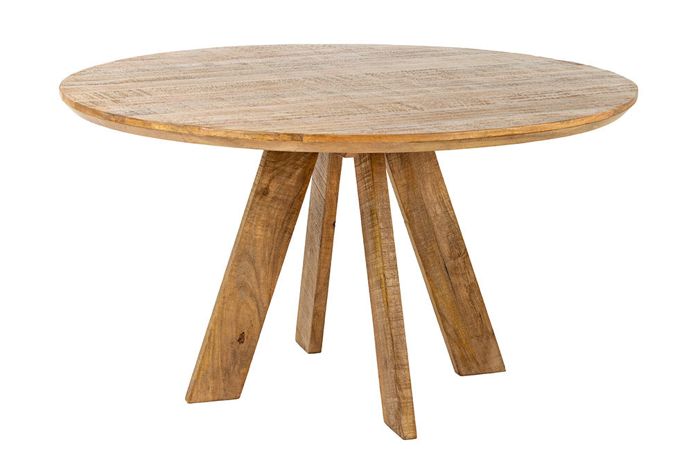 ART WOOD Runder Esstisch 140cm braun massiv Mangoholz