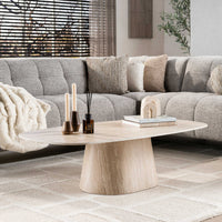 Couchtisch Centro 135cm / 3D Keramik travertin