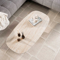 Couchtisch Centro 135cm / 3D Keramik travertin
