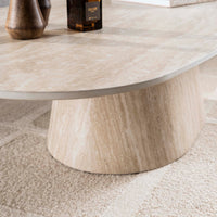 Couchtisch Centro 135cm / 3D Keramik travertin