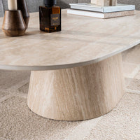 Couchtisch Centro 135cm / 3D Keramik travertin