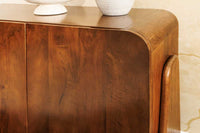 MAKASSAR Solid TV board 130cm Sheesham lowboard two drawers