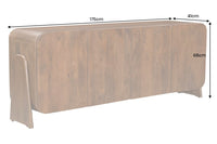 MAKASSAR Solid TV board 130cm Sheesham lowboard two drawers