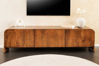 BRASIL Massives TV-Board 160cm braun Mangoholz drei Fächer Lowboard
