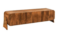 BRASIL Massives TV-Board 160cm braun Mangoholz drei Fächer Lowboard