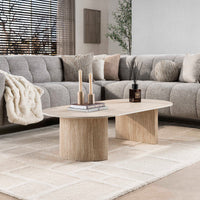 ROMANO Arch Couchtisch  135cm / 3D Keramik travertin