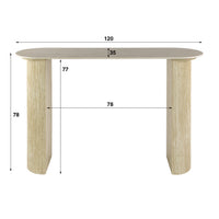 Konsolen-/Schminktisch Romano Arch / Keramik travertin
