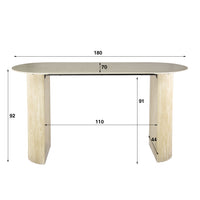 DURA STEEL Industrial console table 100cm black with two shelves