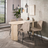 ROMANO ARCH Esstisch 1-side 140cm beige Keramik  Travertinoptik