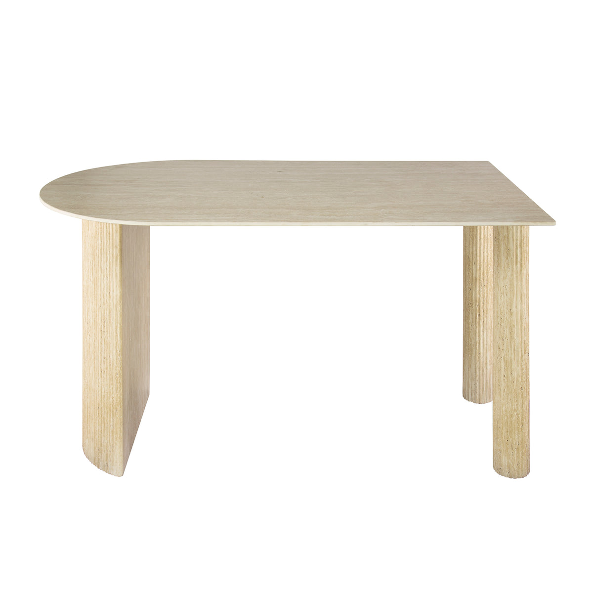 ROMANO ARCH Esstisch 1-side 140cm beige Keramik  Travertinoptik