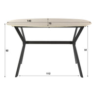 DURA STEEL Industrial console table 100cm black with two shelves