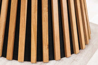 Runder Couchtisch VALHALLA WOOD natur Eichenholz Säulenfuß
