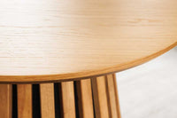Runder Couchtisch VALHALLA WOOD natur Eichenholz Säulenfuß