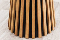 Runder Couchtisch VALHALLA WOOD natur Eichenholz Säulenfuß