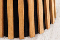 Runder Couchtisch VALHALLA WOOD natur Eichenholz Säulenfuß