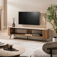 WAVE Design TV Board 160cm black mango solid wood