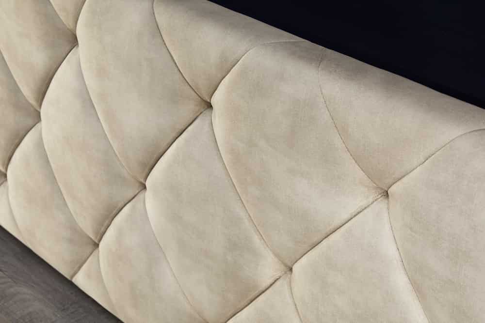 ELYSIUM Design Boxbett 180x200cm Doppelbett Champagner Beige Samt mit Stauraum