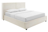 ROCCO Design Boxbett 180x200cm Doppelbett Beige Cord mit Stauraum