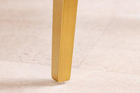 BOUTIQUE Skandinavischer Stuhl Strukturstoff brushed champagner gold Metall