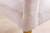 BOUTIQUE Skandinavischer Stuhl Strukturstoff brushed champagner gold Metall