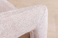BOUTIQUE Skandinavischer Stuhl Strukturstoff brushed champagner gold Metall