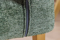 BOUTIQUE Skandinavischer Stuhl Strukturstoff brushed champagner gold Metall