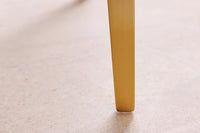 BOUTIQUE Skandinavischer Stuhl Strukturstoff brushed champagner gold Metall