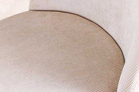 MIA CASA Retro Stuhl beige Cord champagner gold brushed Metall