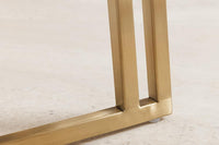 EXTRAVAGANCIA Armlehnen Stuhl Chenillestoff brushed champagner gold Metall