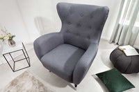 DON Retro Design Sessel Fußkappen mit Federkern