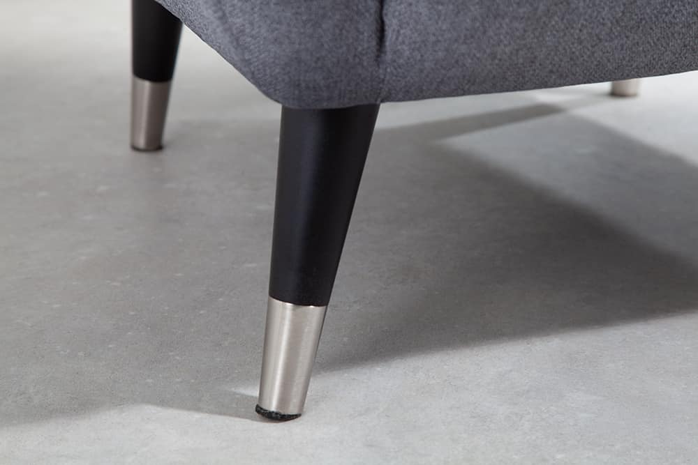 DON Retro Design Sessel Fußkappen mit Federkern