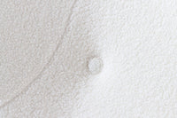 DON Retro Design Sessel mit Federkern Fußkappen Bouclé weiß