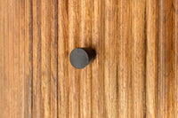 TRES CHIC Runder Esstisch 120cm braun Mangoholz Massivholz mit Stauraum