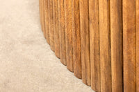 TRES CHIC Runder Esstisch 120cm braun Mangoholz Massivholz mit Stauraum