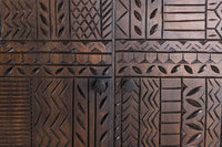 TRIBAL Massives Sideboard 180cm antik braun Mangoholz 3D-Front viel Stauraum