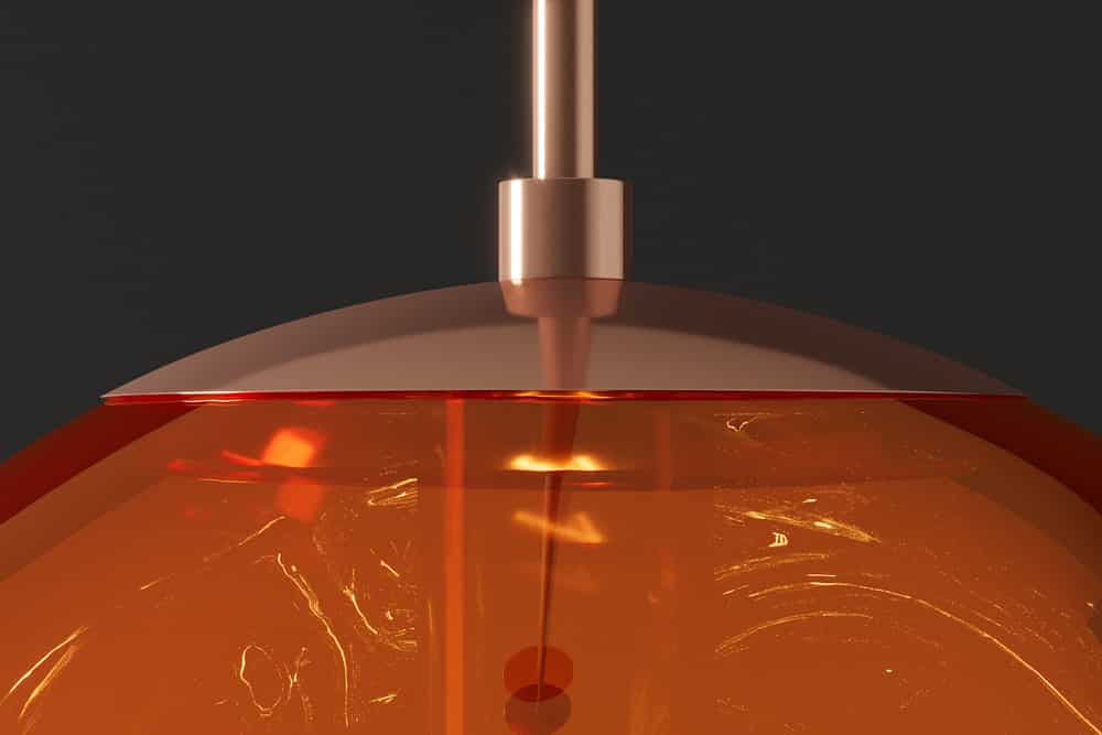 LIQUID DIAMOND Runde Hängelampe 20cm Glas Stahl Kugelleuchte