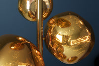 LIQUID DIAMOND Design Stehlampe 170cm Glas Stahl sieben Schirme Kugelleuchte