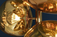 LIQUID DIAMOND Design Stehlampe 170cm Glas Stahl sieben Schirme Kugelleuchte