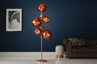 LIQUID DIAMOND Design Stehlampe 170cm Glas Stahl sieben Schirme Kugelleuchte