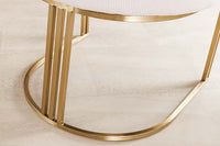 EXTRAVAGANCIA Armlehnen Stuhl beige Cord Metall brushed champagner gold