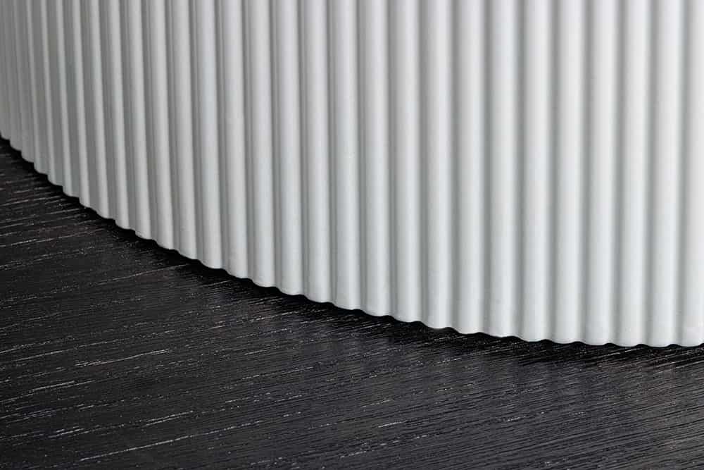 UNIQUE Runder Esstisch 120cm Keramik mit Säulenfuß