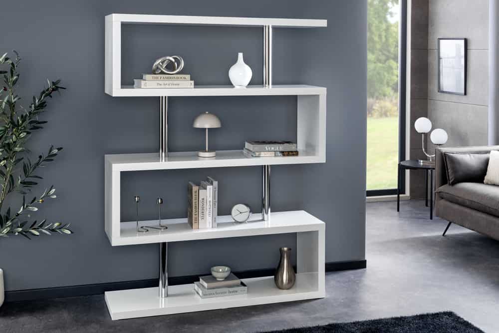 SNAKE Design shelf 165cm oak look bookcase with five shelves