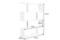 SNAKE Design shelf 165cm oak look bookcase with five shelves