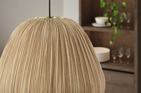 ORGANIC Moderne Hängelampe 40cm natur Stoffschirm Boho