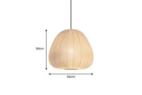 ORGANIC Moderne Hängelampe 40cm natur Stoffschirm Boho