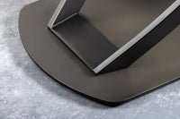 INCEPTION Ausziehbarer Esstisch 130-190cm weiß Marmor Keramik schwarzes Metallgestell