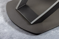 INCEPTION Ausziehbarer Esstisch 130-190cm rost oval Keramik bronze Gestell