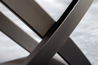 INCEPTION Ausziehbarer Esstisch 130-190cm rost oval Keramik bronze Gestell